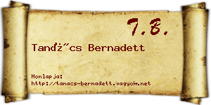 Tanács Bernadett névjegykártya