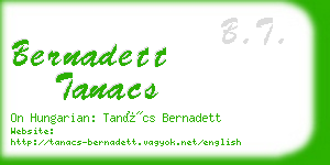 bernadett tanacs business card